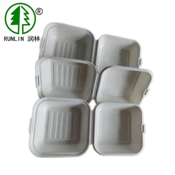 Cheap Take Out Burger Bagasse Clamshell Box for sale