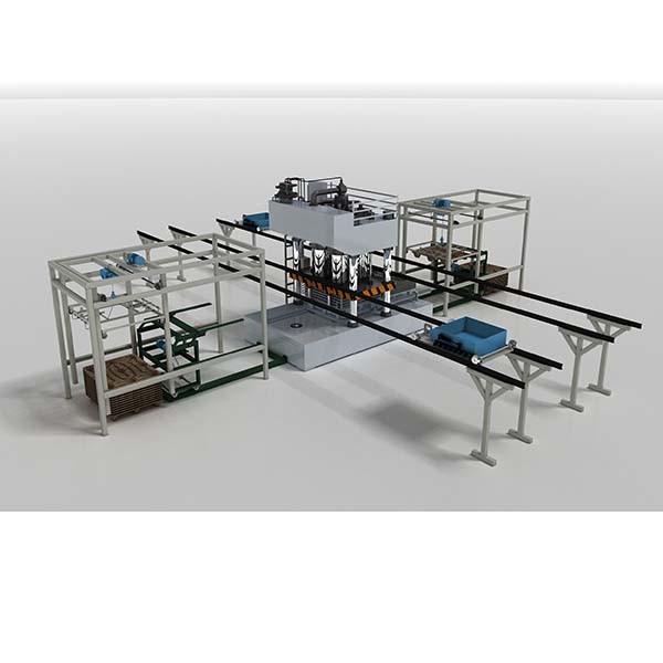 Cheap 1200*1000 mm Automatic Double Molds Wood Pallet Machine in India for sale