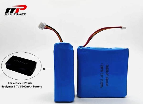 Cheap PC905050 5900mAh 3.7V Lithium Polymer Battery For Vehicle GPS Device KC Certified for sale