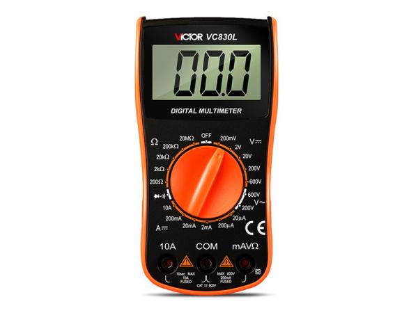 Cheap VC830L Manual Range VICTOR Digital Multimeter 1999 Counts Large Lcd Display for sale