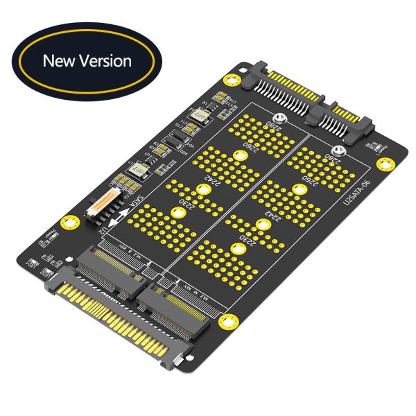 Cheap New Version 2 in 1 Combo M.2(NGFF) NVME PCI-E SSD to U.2 SFF-8639 ＆M.2( NGFF) SATA SSD to SATA Adapter for sale