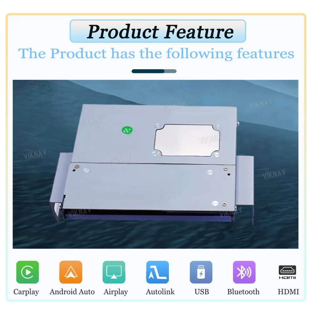 Viknav Linux System Decoder Box Apple Android Wireless Auto CarPlay For Toyota Sequoia 2014-2017