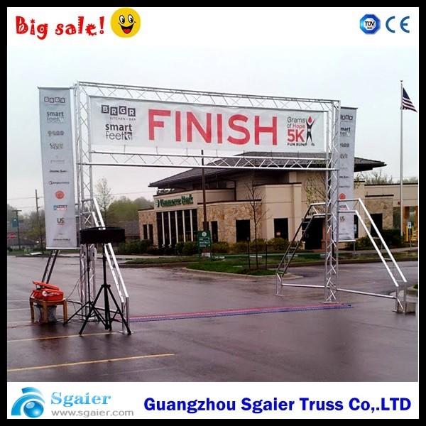 Cheap Spigot Finish Line Frame Lighting Gantry Systems Banner For Marathon Easy To Install for sale
