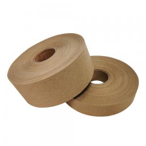 China Water Activated Brown Kraft Wrapping Paper Tape For Carton Case Box Sealing on sale