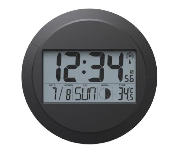 Cheap Easy-to-Read RC Wall Clock with Temperature Convenient Weather Display for sale