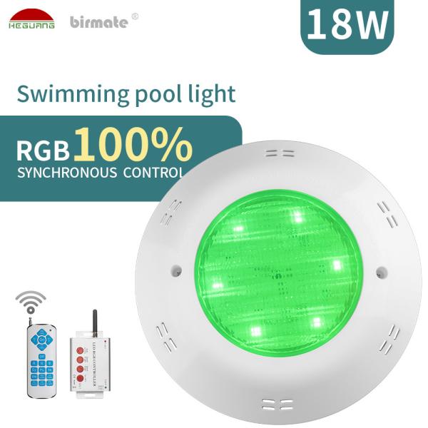 Cheap Synchronous Control IP68 630LM 18W led color changing pool light for sale