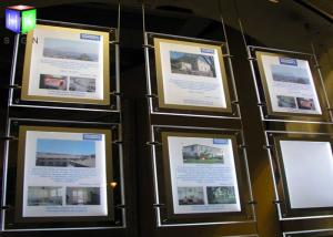 Hanging A3 Double Sided LED Light Box , LED Window Display Signs High Brightness