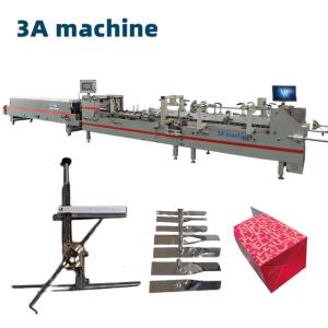 PLC Controlled SHH 800AG-2 Automatic Bottom Lock Box Gluing Machine for Easy Debugging
