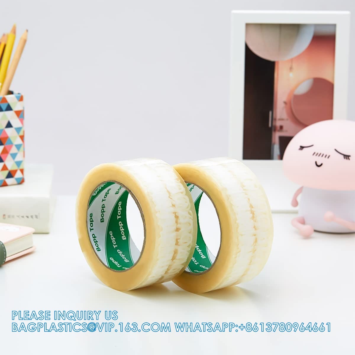 Designer Cute Packing Tape, Colorful Printing Shipping Tape, Carton Decorative Tape For Sealing Boxes, Thank You