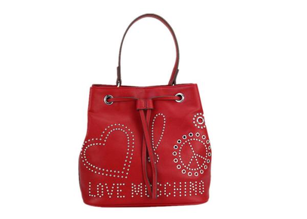Cheap PU Soft Leather Womens Shoulder Handbags Bucket Shape With Rivet for sale