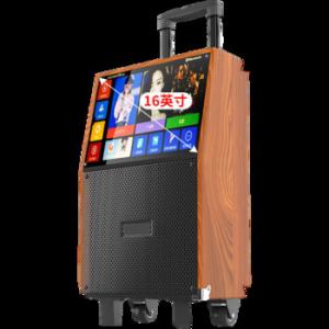 China trolley video speaker with screen High definition 15-inch wireless Mic/Bt video /10 inch bluetooth karaoke active sound on sale