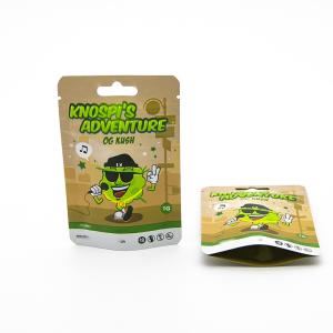 Custom Child-Proof Odorless Zip Mylar Pouches For Tobacco / Cigarette Storage