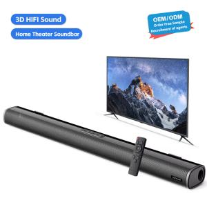Black 2000mA TV Soundbar Speaker DC 5V With FM Radio Wireless Connectivity