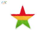 Felt Fabric Custom Iron On Patches Star Shaped Pentagon Shape Chenille Patch For