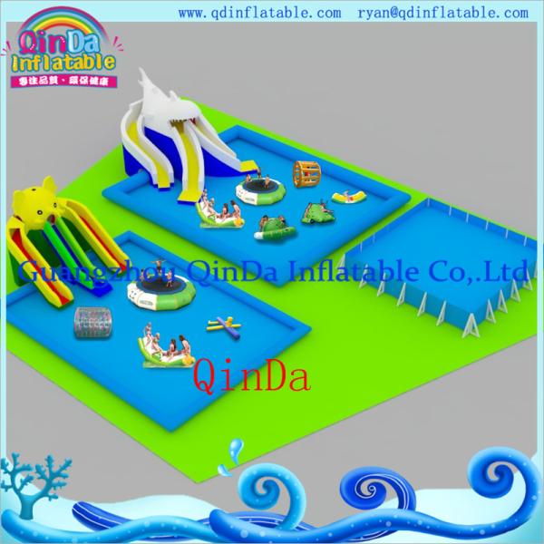 Cheap Moving Park with Slide, Inflatable Water Moving Park, Frame Park, Moble Park for sale