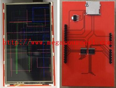 Cheap 350CD/M2 TFT LCD Module for UNO R3 Touch Panel ILI9327 Drive IC  400*240  wqvga tft lcd RGB interf8/9/16 /18 parallel/SP for sale
