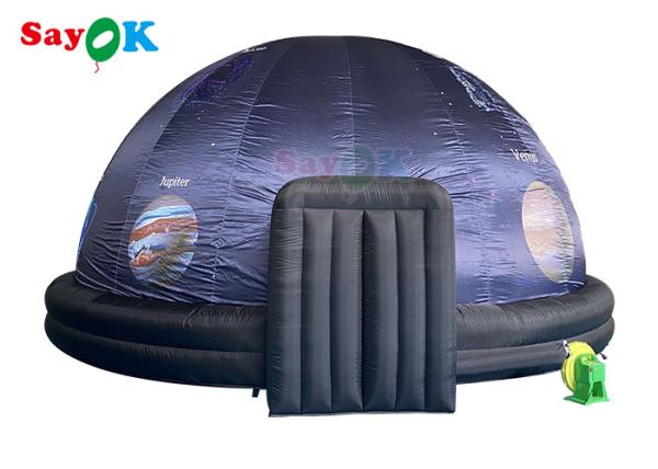 Cheap Customized Printed Inflatable Planetarium Black Projection Dome Tent For Science Display for sale
