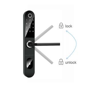 Aluminum Sliding Door Smart Lock European Standard 5 In 1 Keyless Fingerprint Door Lock