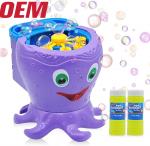 Best Nuby Bath Octopus Bubble Machine Made Automatic Bubble Maker With 2 Solutions OEM Bubble Blower  For Kids wholesale