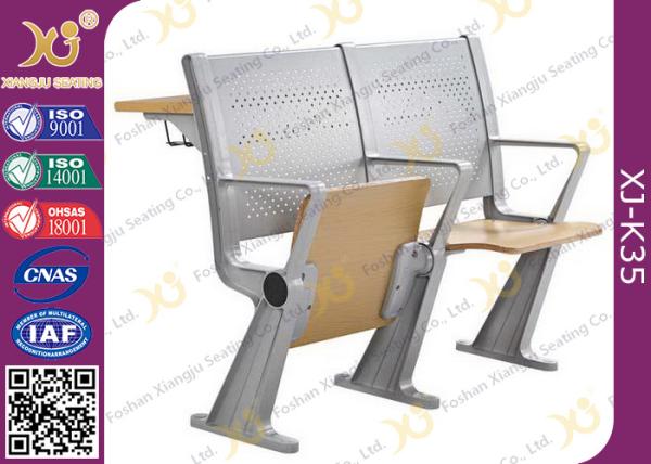 Cheap University Steel Book Holder Lecture Room Seating With Writing Desk for sale