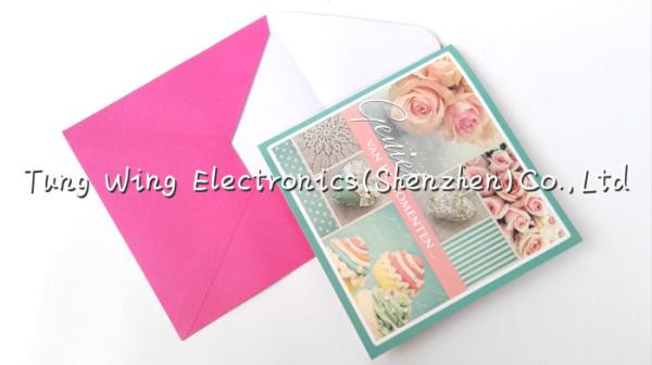 Cheap Christmas Square Shaped Musical Greeting Card with sound module for sale