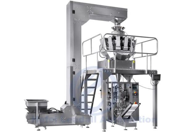 Cheap Flat Bag VFFS Packing Machine With 10 Heads Computer Combination Scale for sale