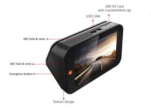 H.265 4G Dash Cam Cloud Management IP65 waterproof With Motion Detection