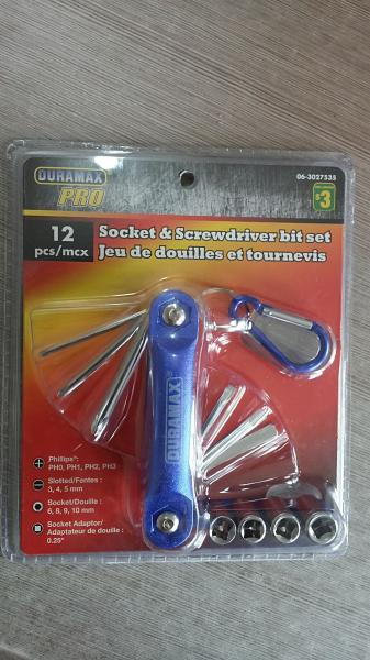 Cheap 12 pcs socket & screwdriver bit set,hot & durable. for sale
