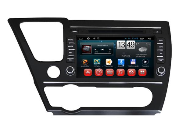 Cheap Camera Input SWC Honda  Navigation System Android Car DVD Player for 2014 Civic Sedan for sale