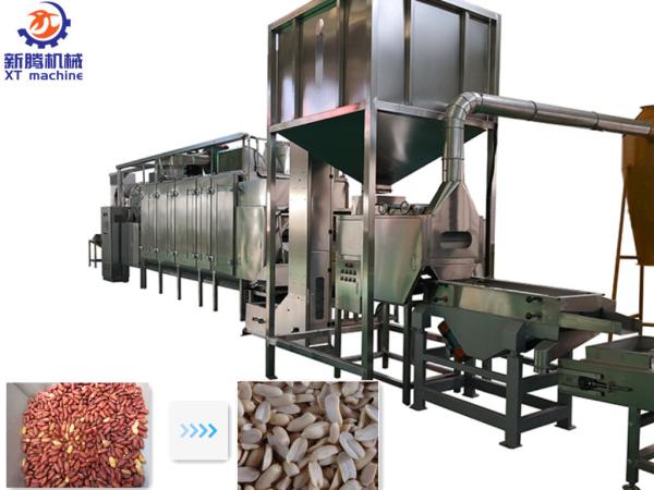 Cheap Efficient Dry Peanut Processing Machine Skin Peeling And Half Breaking Function for sale