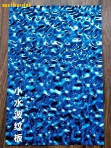 China Stainless Steel Blue Mirror Small Water Ripple Sheet Decorative Celling ,Hotel ,Wall on sale
