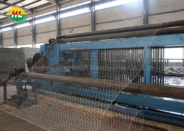 Cheap 1m Gabion Box Wire Mesh , Galvanized Hexagonal Retaining Wall Cages for sale