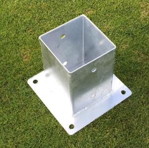Second Operation Custom Made Metal Brackets Pole Anchor for Wood Posts