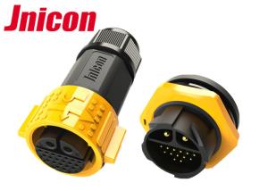 China Power Data Combined Waterproof LED Connectors , 20 Pin Circular Ethernet Connector on sale
