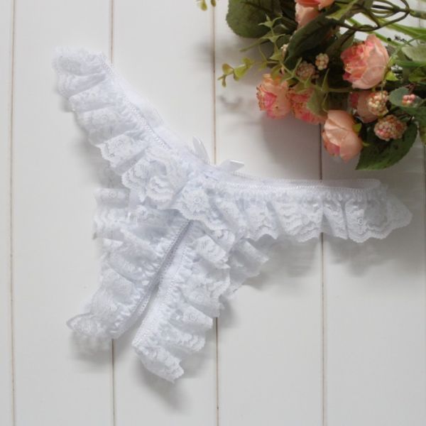 Open up lace thong