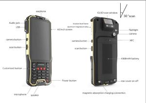 Honeywell N43 1D Rugged Android Barcode Scanner NFC Portable with USB RS232