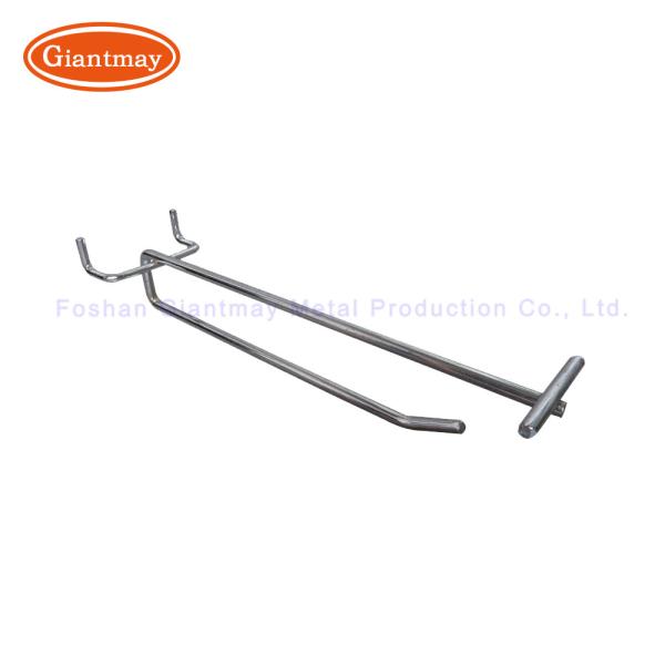 Cheap Shop Pegboard Display Hooks Metal Peg Double Hook With Price Tag for sale