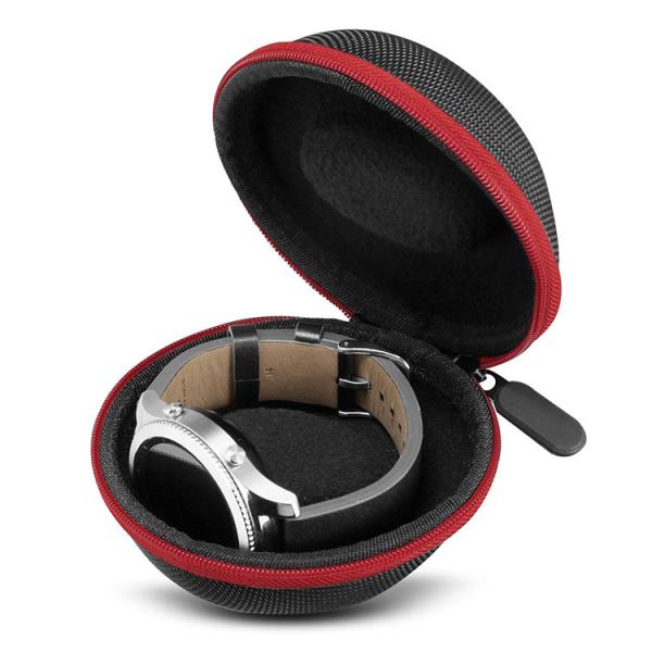 Cheap Zipper Closed EVA Watch Organiser Box 10.7x9.2x6.2 CM 1680D Nylon Surface for sale