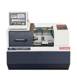 China CK0660 Mini CNC Lathe Pipe Thread GSK Controller Flat Bed 380v For Metal on sale