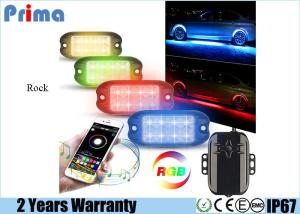 Rock Lights, 4Pcs RGB LED Rock Lights with App & Remote& Flowing/Music/Voice Function&256 Mode for Jeep Off Road Trucks