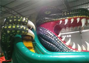 China Lake Inflatable Water Pool Slide , Kids Inflatable Slides Air Sealed Long Distance on sale