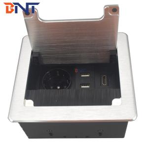 Brush cover modular design multimedia desktop power sockets with usb