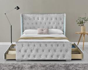 Double Size Upholstered Platform Bed Frame