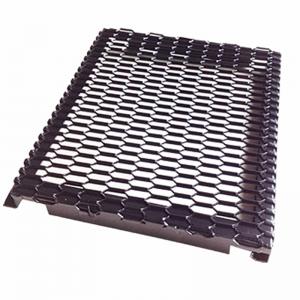 China PVDF Coated Hook Up Frame Expanded Metal Mesh For External Curtan Wall Panel on sale