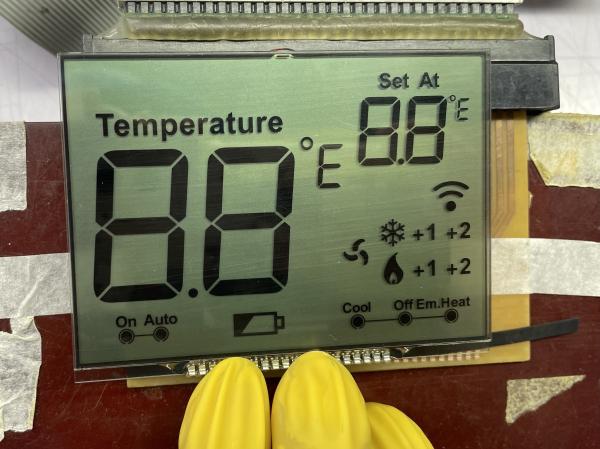 Cheap Positive Matrix HTN LCD Display Monochrome 7 Segment Transmissive Graphic LCD Screen For Thermostat for sale