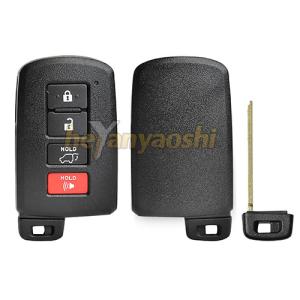 Toyota 4 Buttons Smart Key Shell with Emergency Key Insert