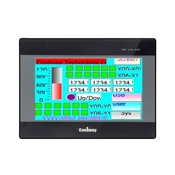 Cheap Coolmay 7 Inch HMI PLC All In One RS232 RS485 support Modbus RTU protocal Ethernet optional function plc controller programming plc with hmi touch panel integrated for industrial application for sale