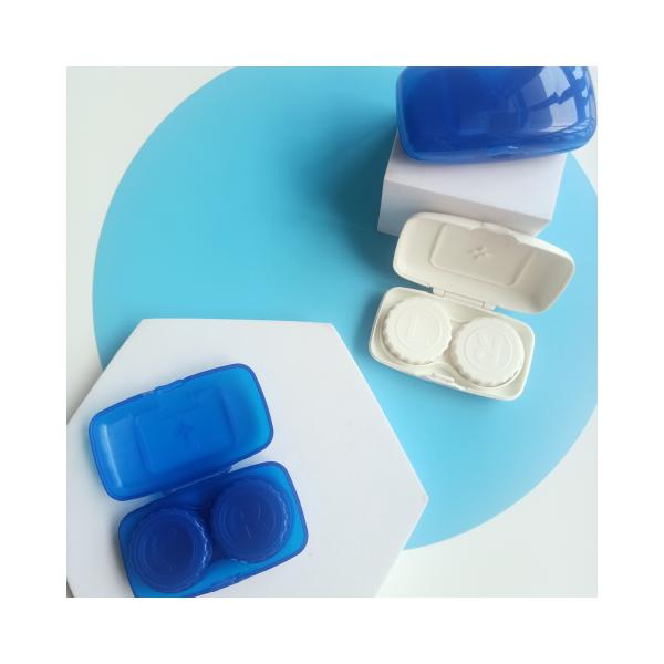 Cheap Plastic PP Material Structure Contact Lens Case Square Shape for Simple Style Storage for sale