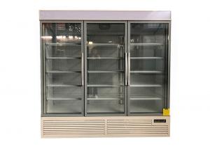 Best R290 Upright Display Freezer Flat Glass Door 1380L Energy Efficient wholesale