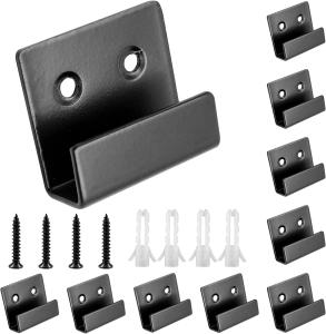 Supporting Fixed Hook Mounting Bracket Tile Display Wall Hanging Rack in Black Silver